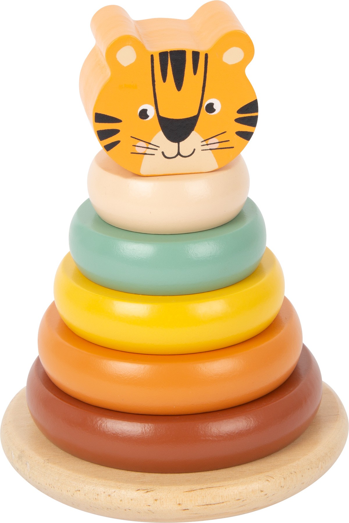 Wooden Safari Tiger Stacking Ring Tower - Vue 3