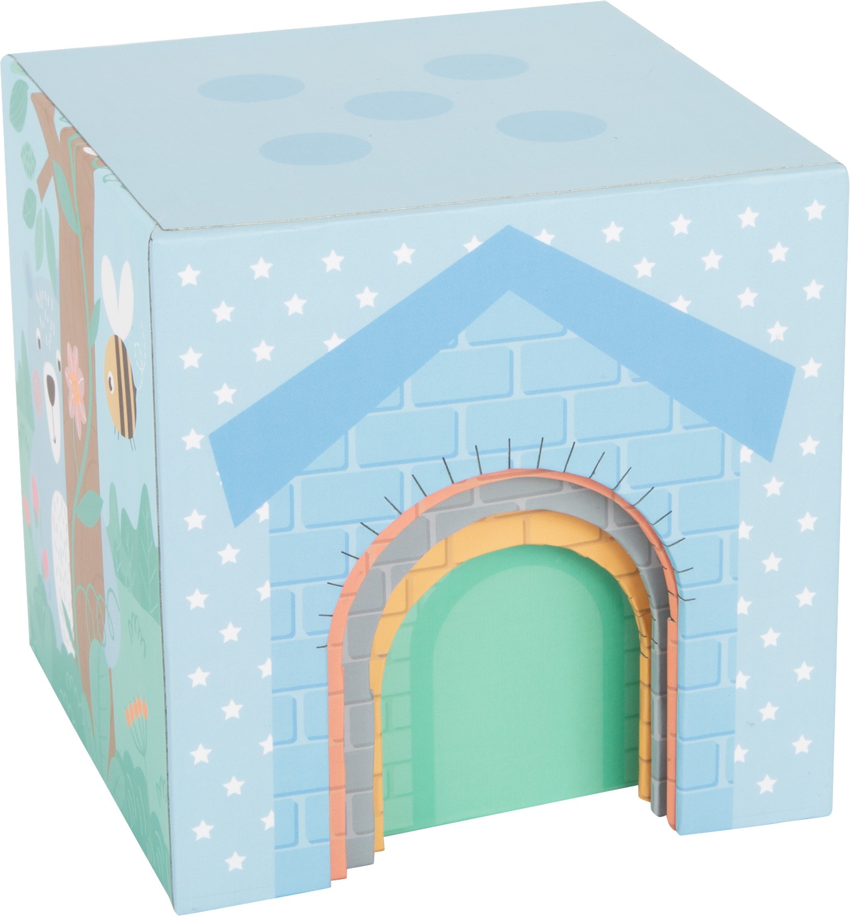 Pastel Wooden Animal Stacking Houses & Figures - Vue 9