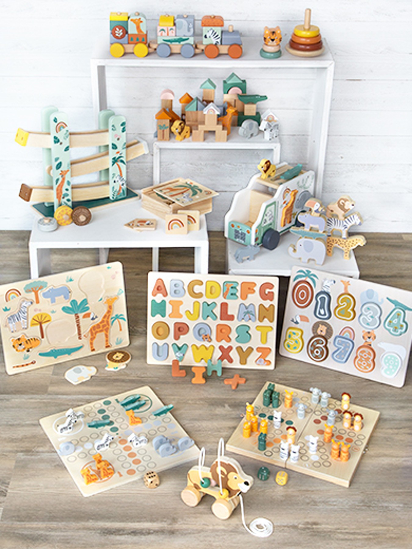 Wooden Safari Animal Truck Shape Sorter - Vue 7