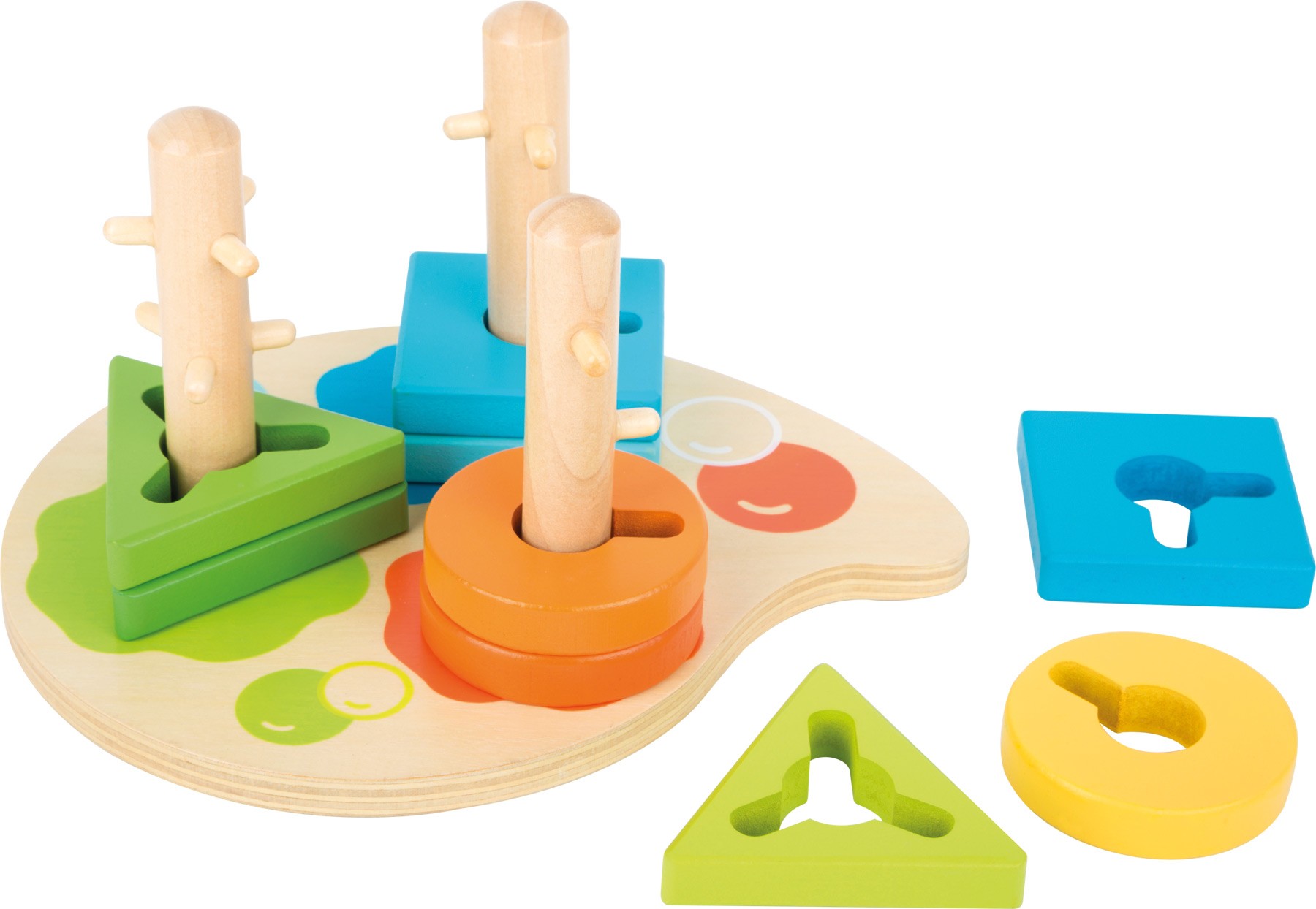 Logisteck 8-Column Wooden Colour Stacking Peg Base - Vue 2