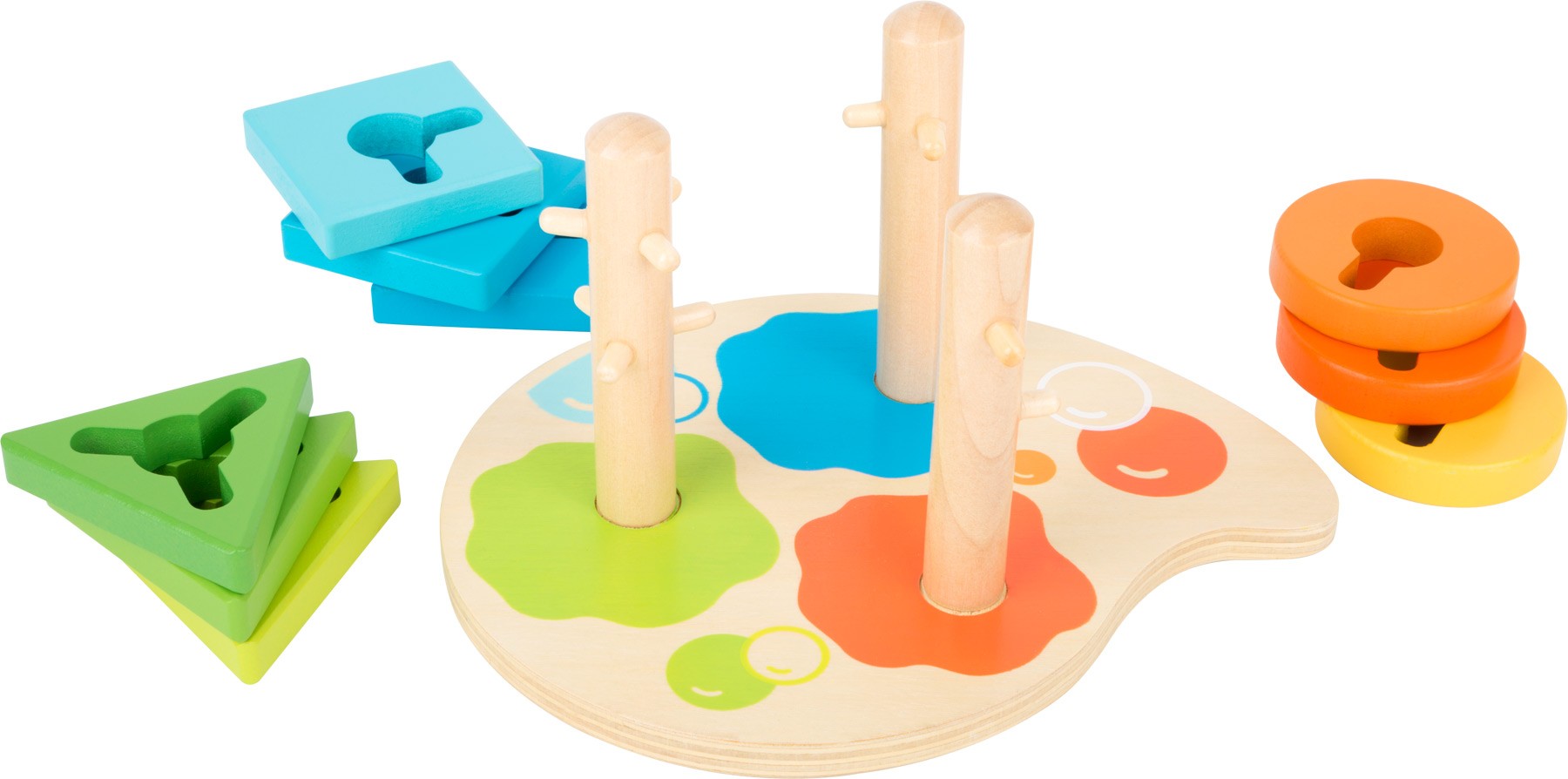 Logisteck 8-Column Wooden Colour Stacking Peg Base - Vue 5