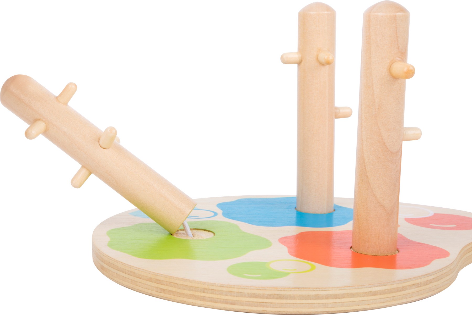 Logisteck 8-Column Wooden Colour Stacking Peg Base - Vue 4
