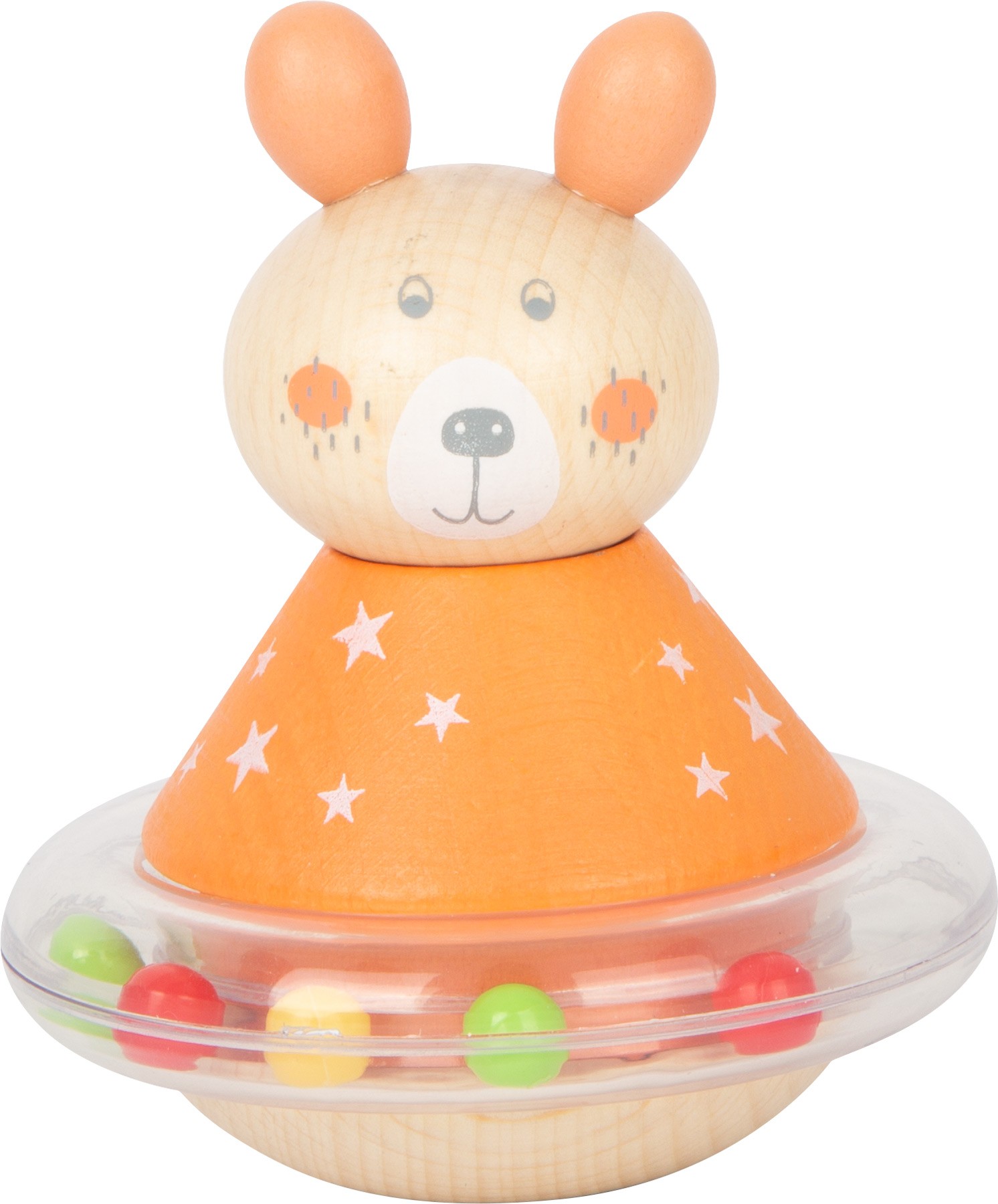 Wooden Wobbly Roly-Poly Animal Rattle Tumbler - Vue 2