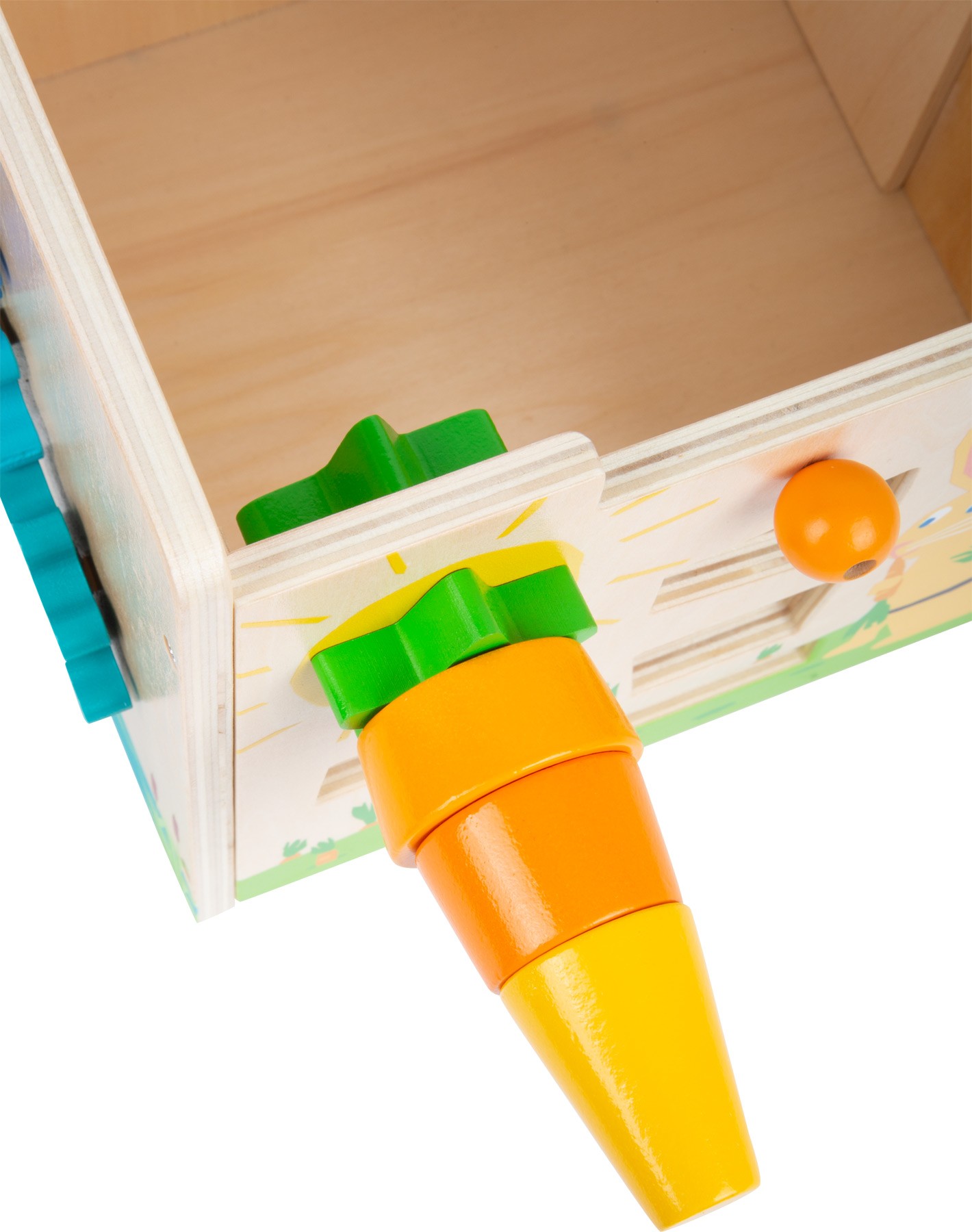 Rabbit Wooden Activity Cube & Stool - Vue 7