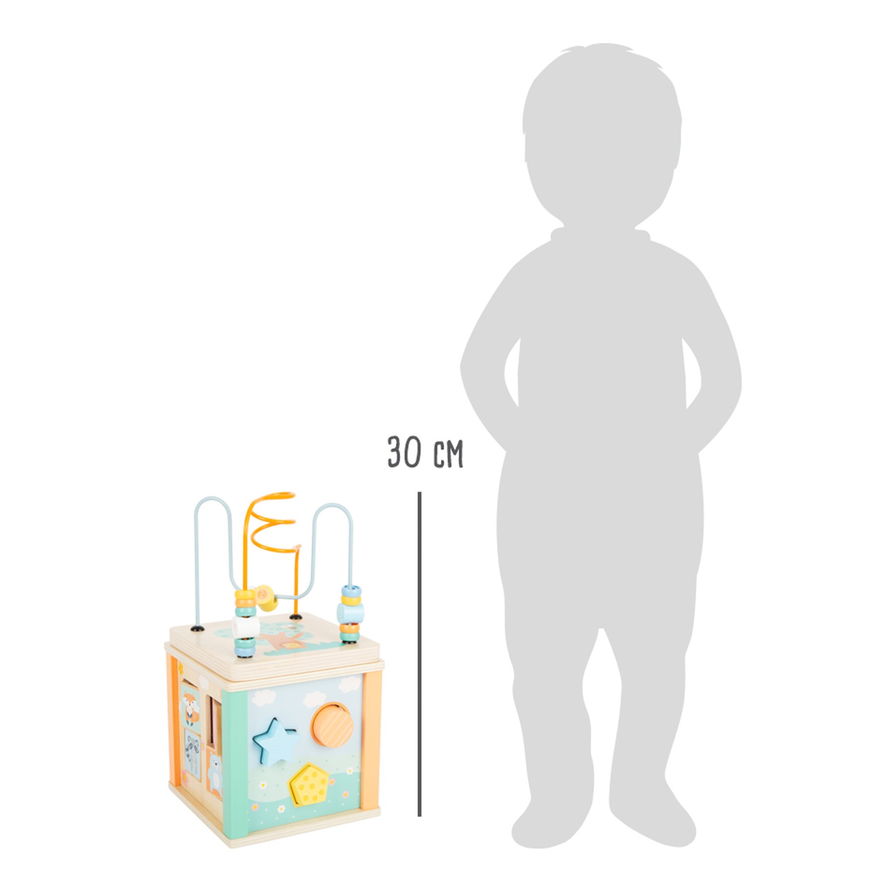 Pastel Wooden Activity Cube - Vue 9