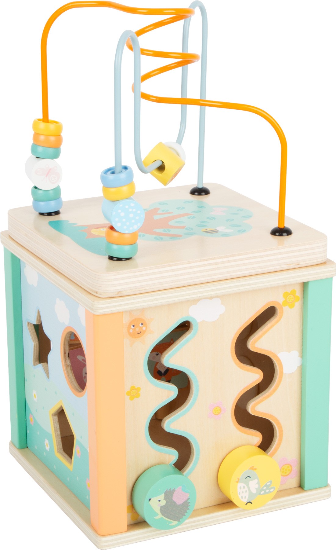 Pastel Wooden Activity Cube - Vue 4