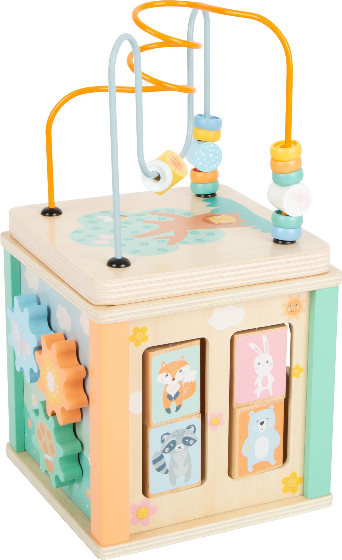 Pastel Wooden Activity Cube - Vue 6