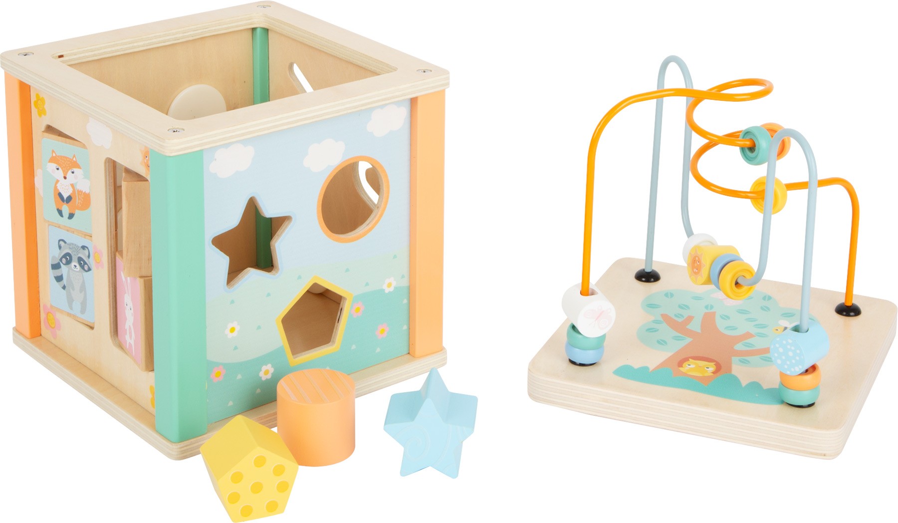 Pastel Wooden Activity Cube - Vue 8
