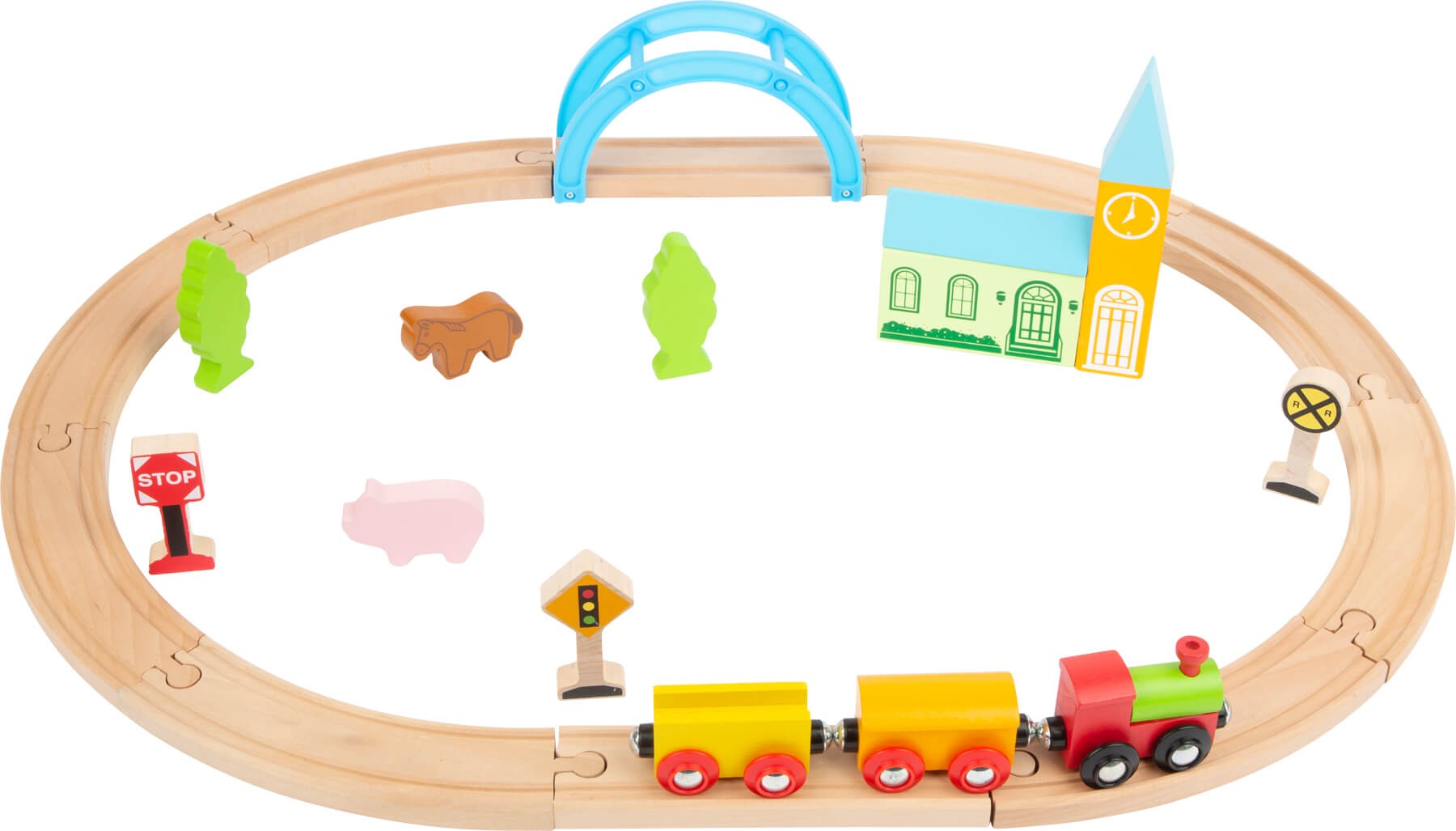 Wooden Village Railway & Train Set - Vue 3