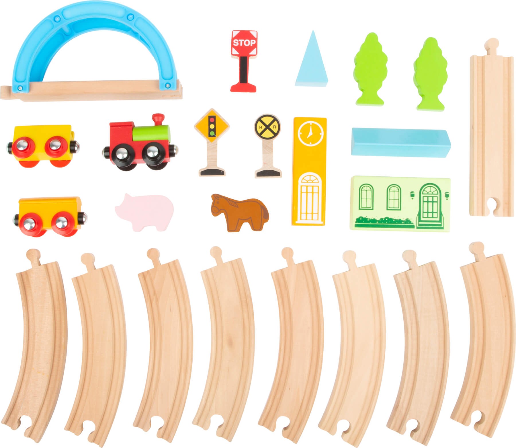 Wooden Village Railway & Train Set - Vue 2