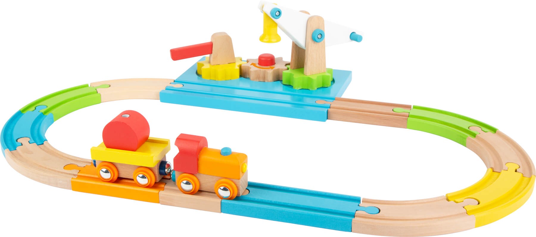 Magnetic Crane & Wooden Railway Set
