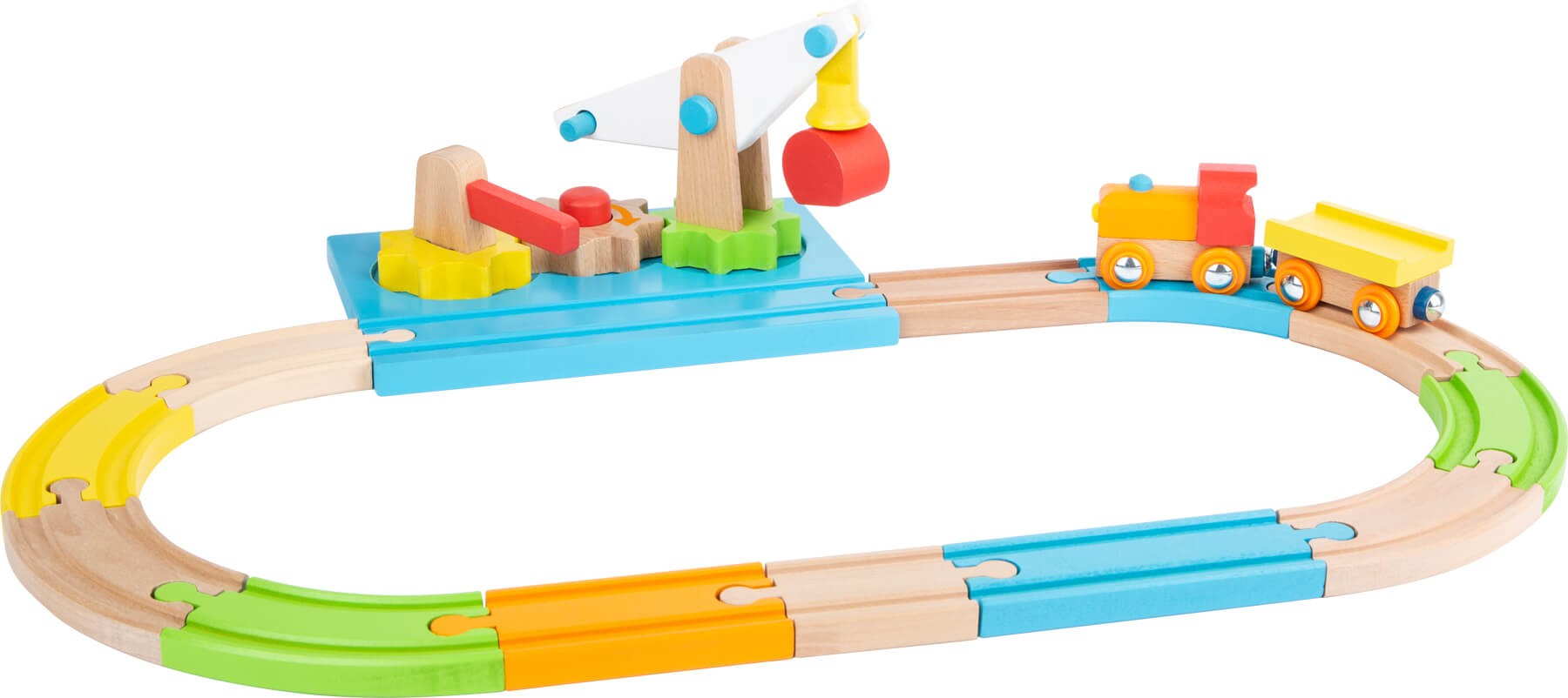 Magnetic Crane & Wooden Railway Set - Vue 3