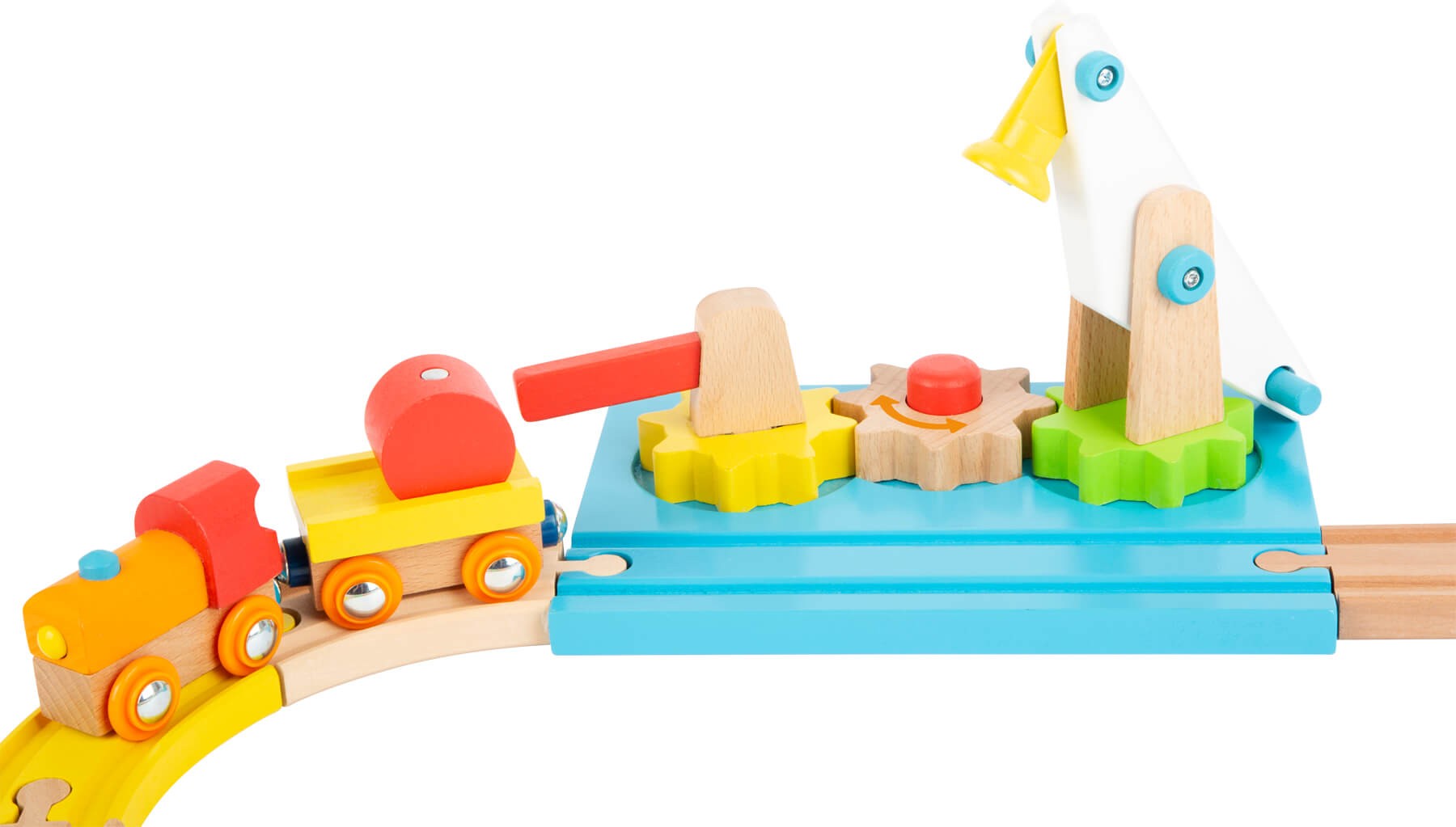 Magnetic Crane & Wooden Railway Set - Vue 4