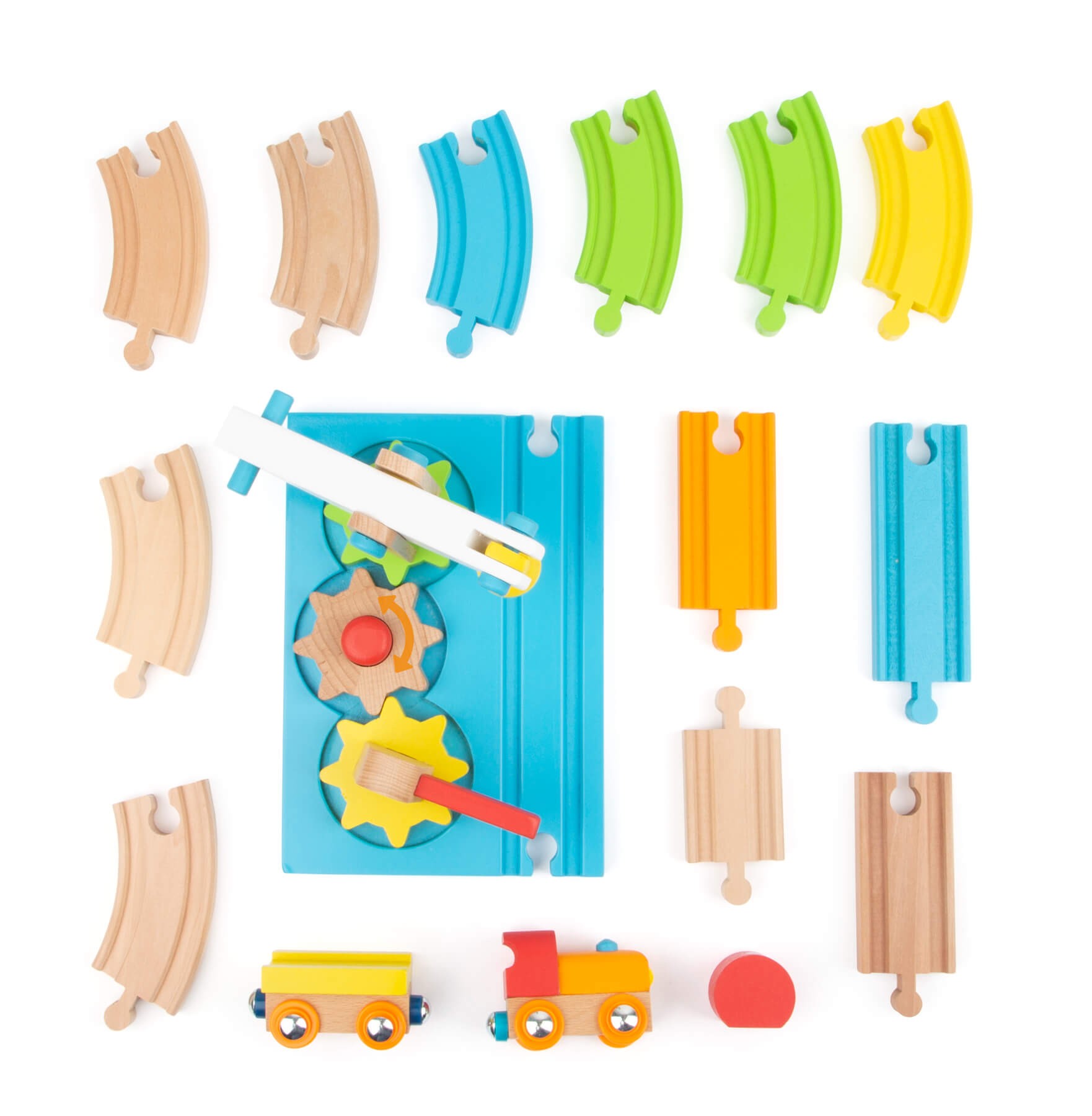 Magnetic Crane & Wooden Railway Set - Vue 5