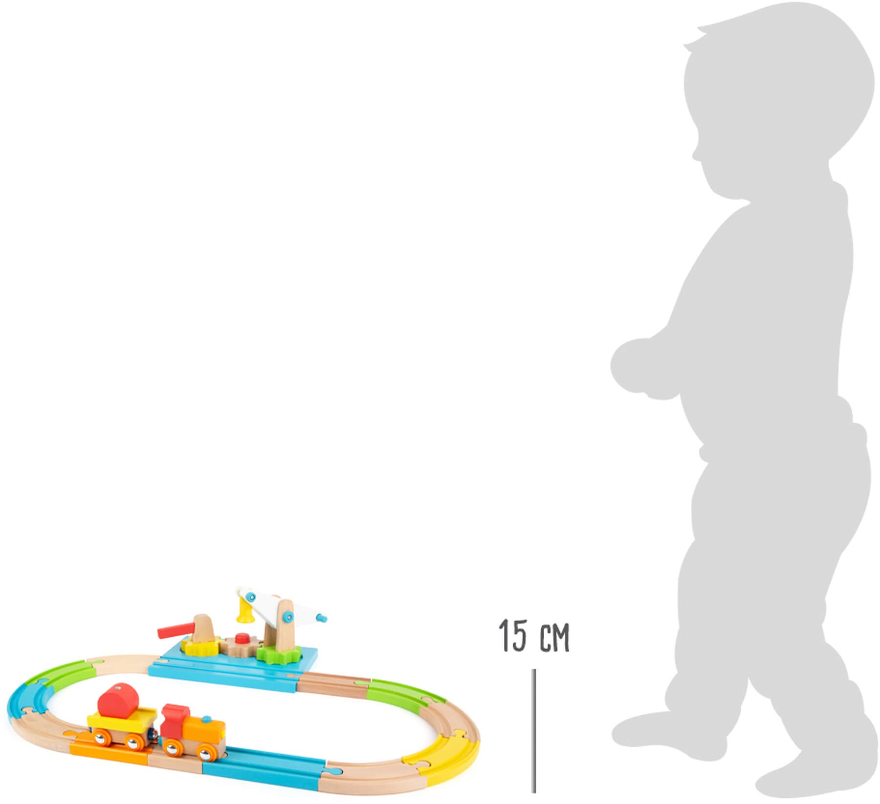 Magnetic Crane & Wooden Railway Set - Vue 7