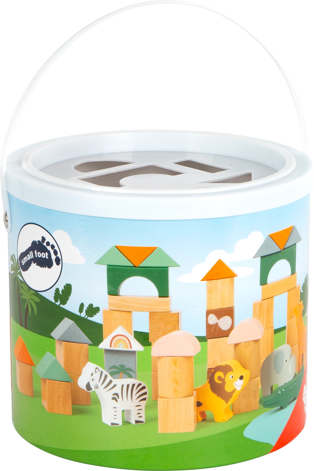 Safari Wooden Building Blocks - 50 Pieces - Vue 4