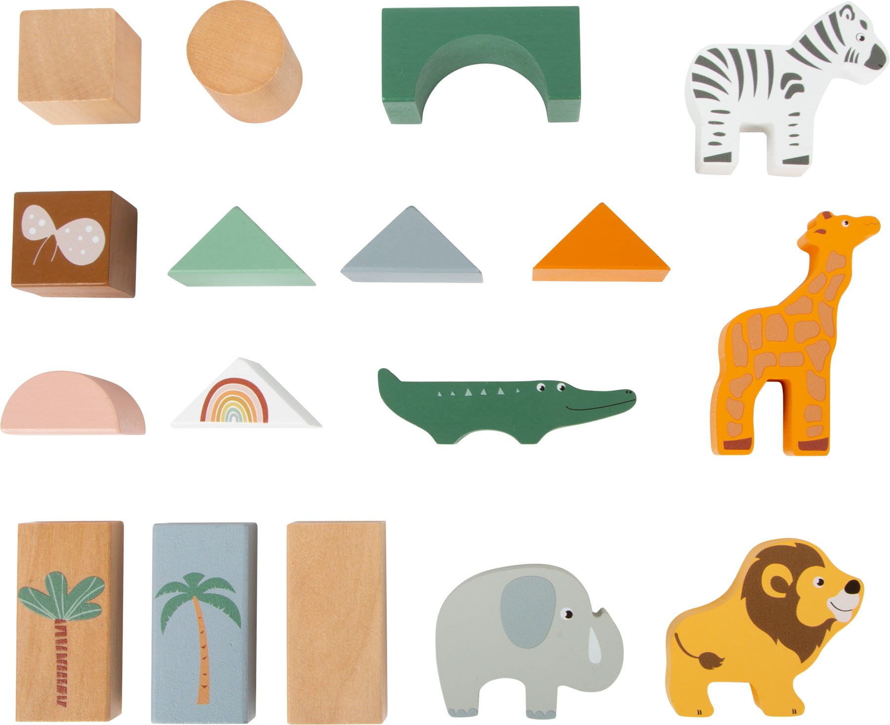 Safari Wooden Building Blocks - 50 Pieces - Vue 3