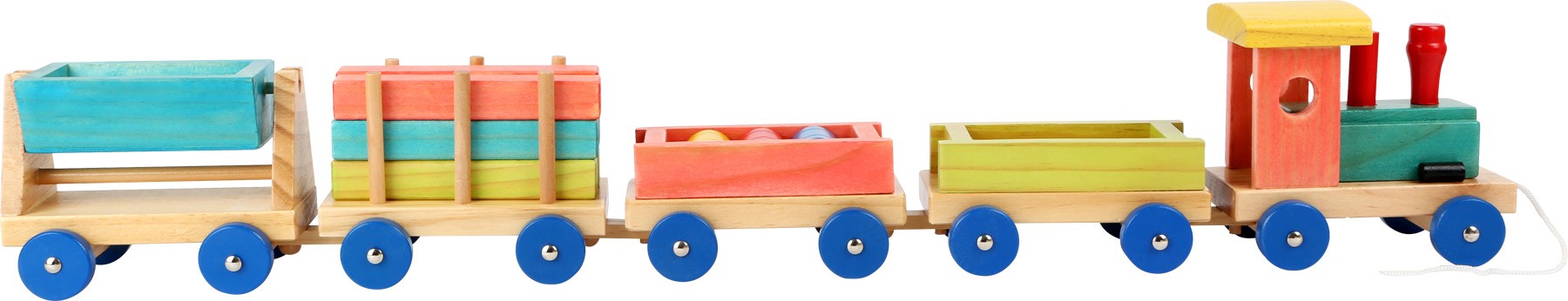 Modular Natural Wooden Magnetic Train Set - Vue 2
