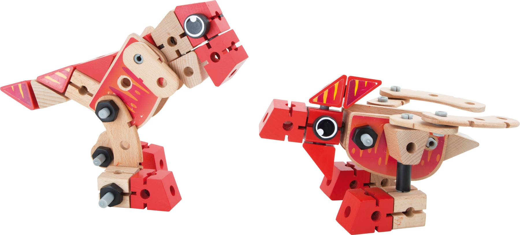3D Wooden Dinosaur Construction Kit - 60 Pieces