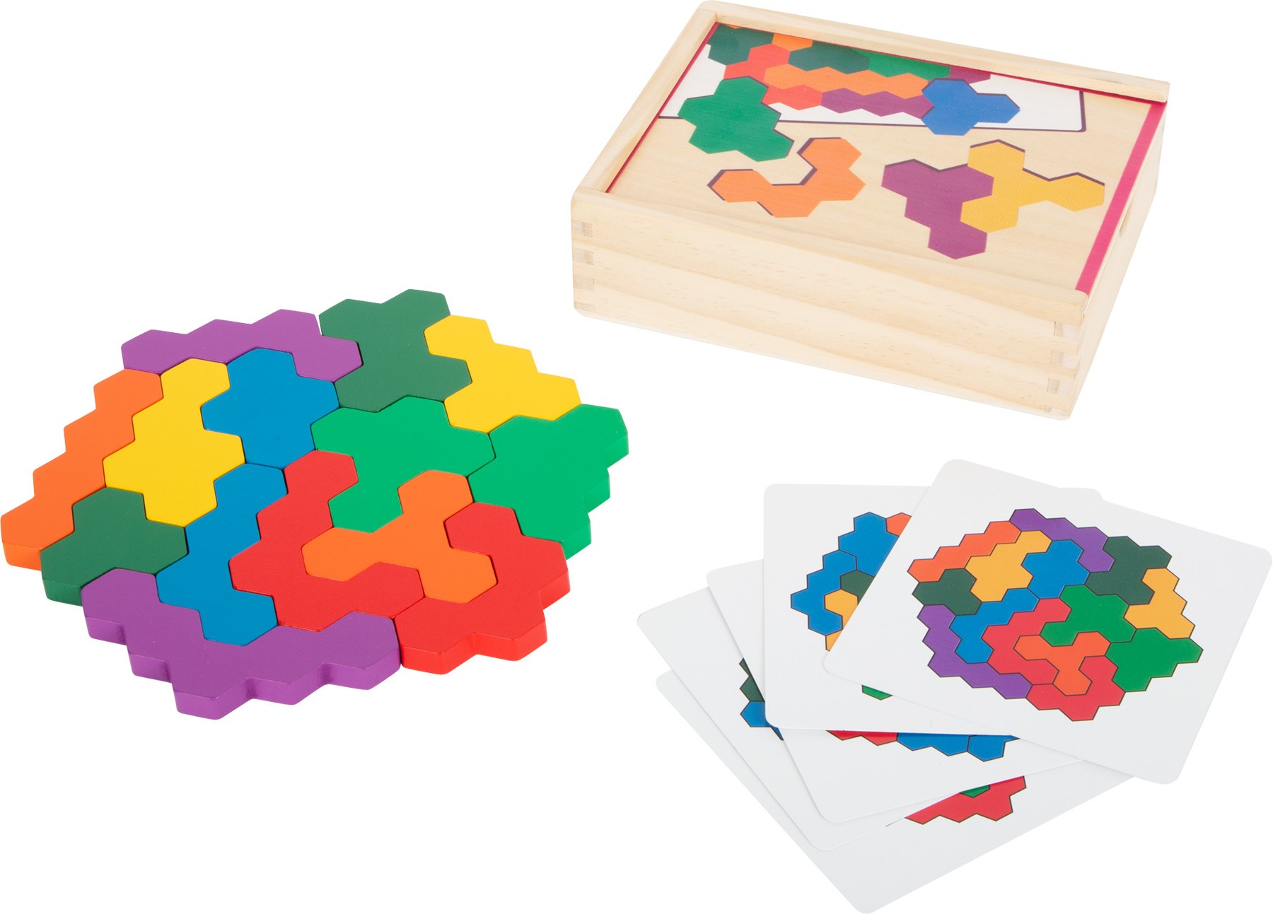 Honeycomb Wooden Hexagon Puzzle Game