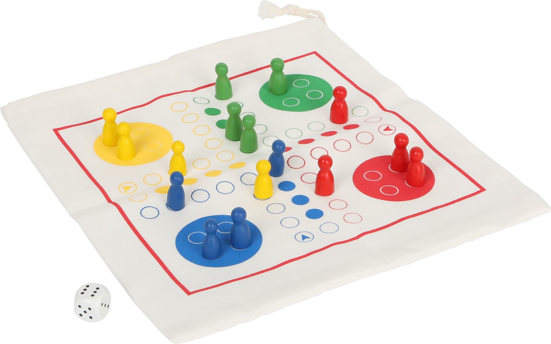 Compact Wooden Travel Ludo Game