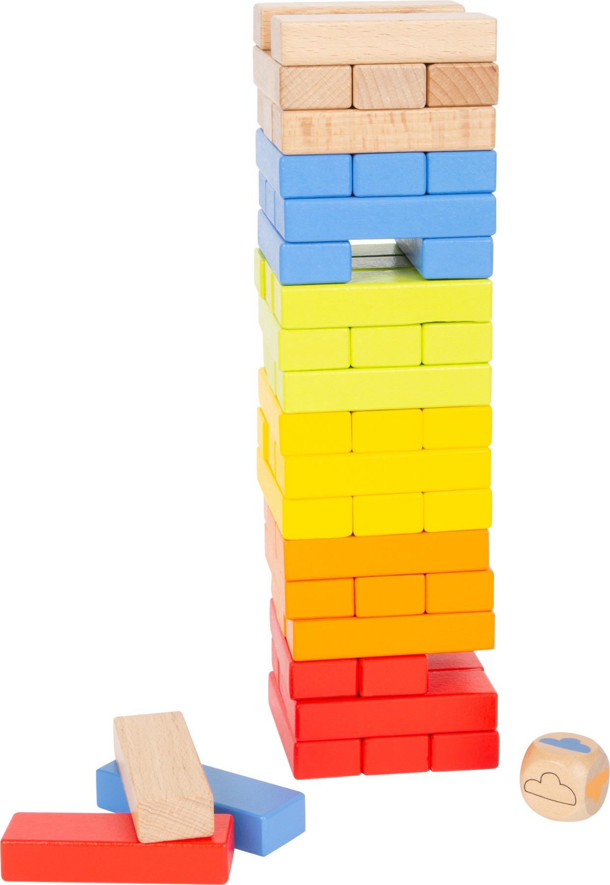 Rainbow Wooden Tumbling Tower & Balance Stacking Game