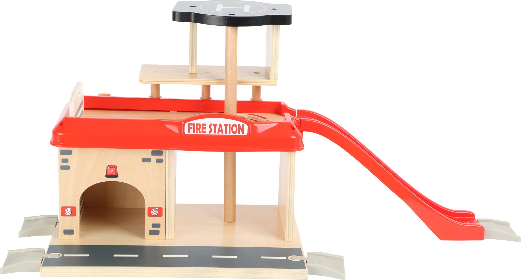 Wooden Fire Station Playset - Small World City - Vue 4