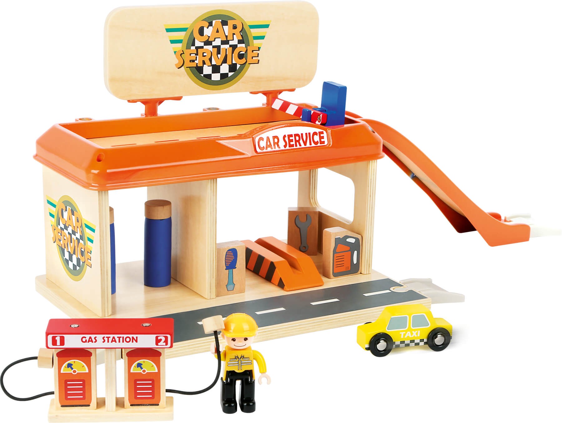 Wooden Service Station & Garage - Small World City