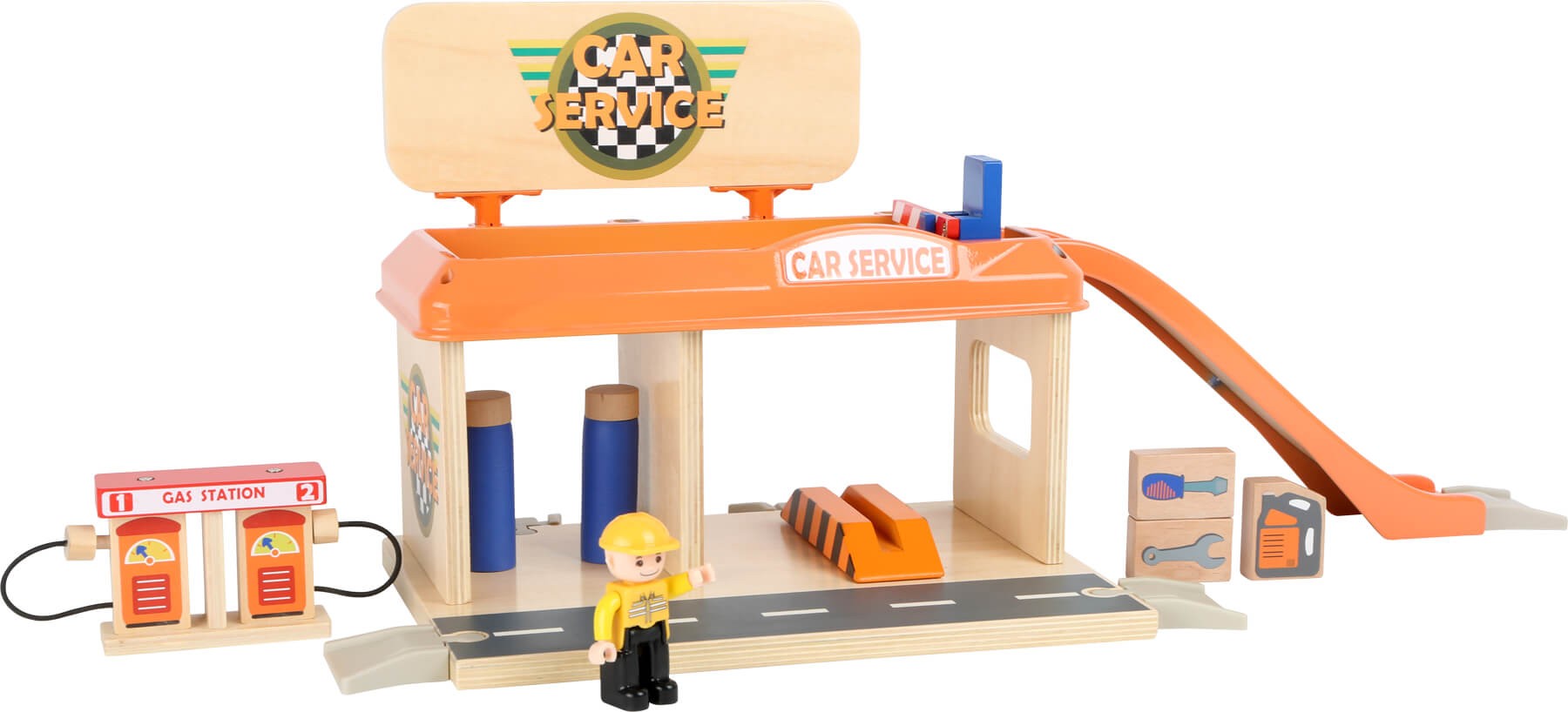 Wooden Service Station & Garage - Small World City - Vue 2