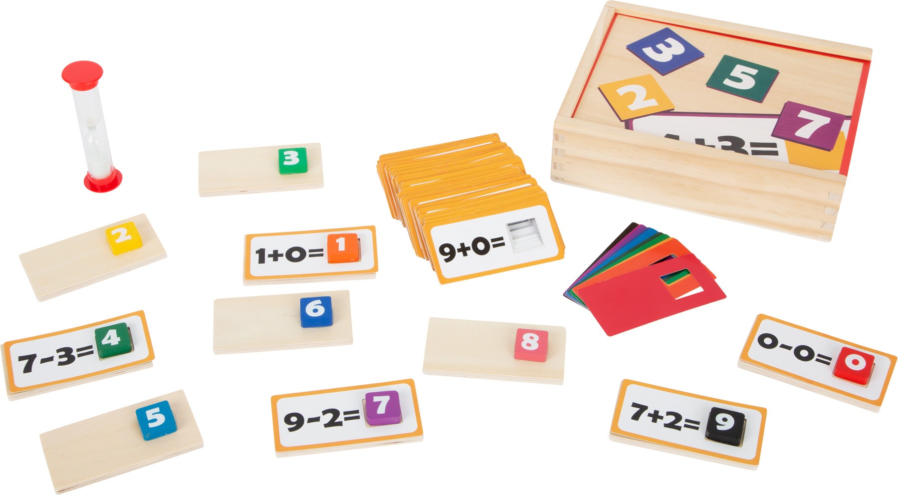 Maths Quiz Wooden Addition & Subtraction Learning Box