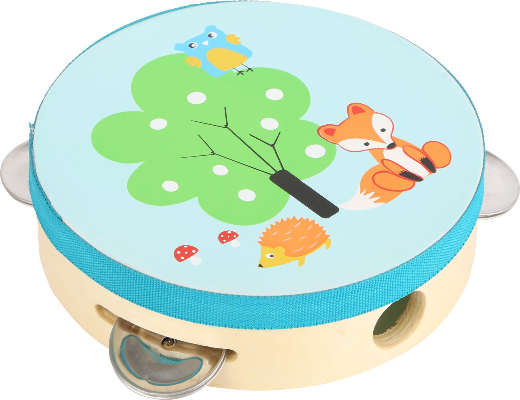 Wooden Rolling Wheel Sensory Rattle - Rainbow