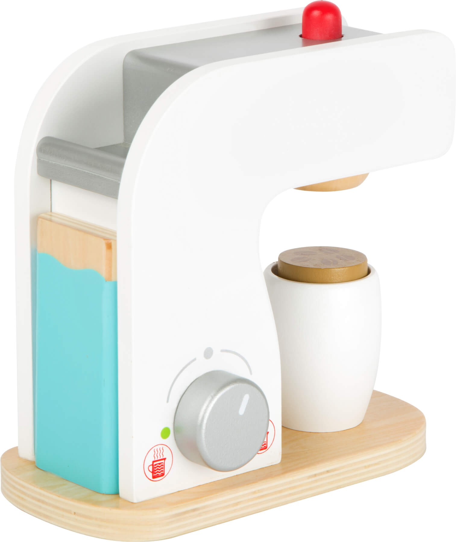 Wooden White Coffee Machine & Cups Pretend Play Set - Vue 2