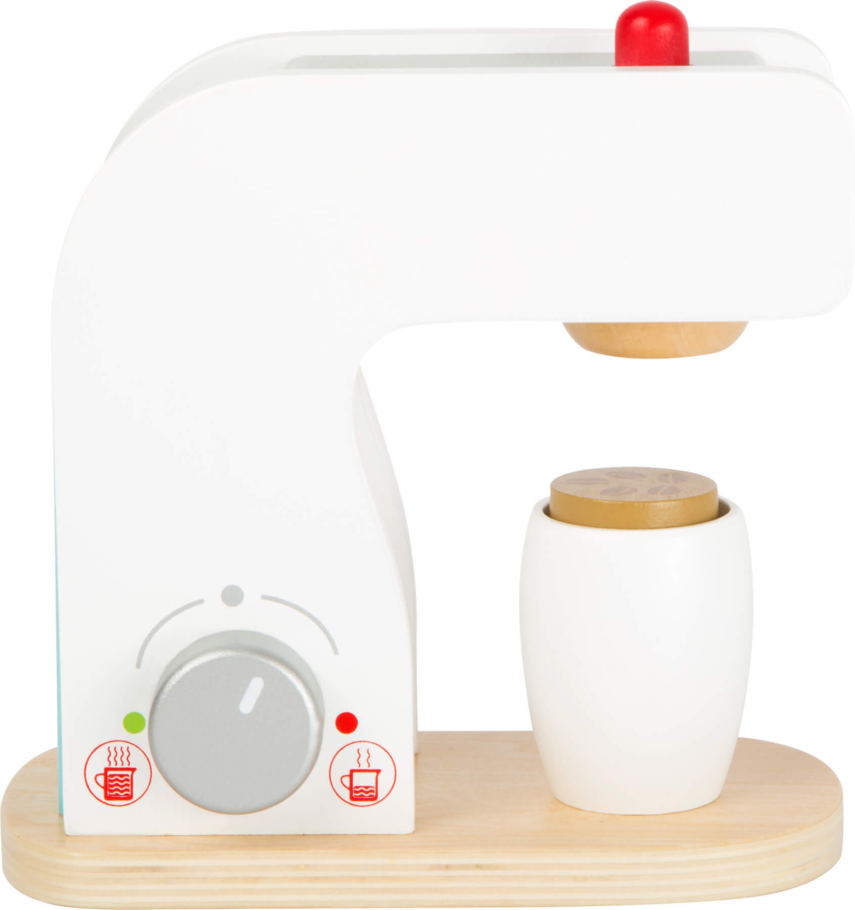 Wooden White Coffee Machine & Cups Pretend Play Set - Vue 3