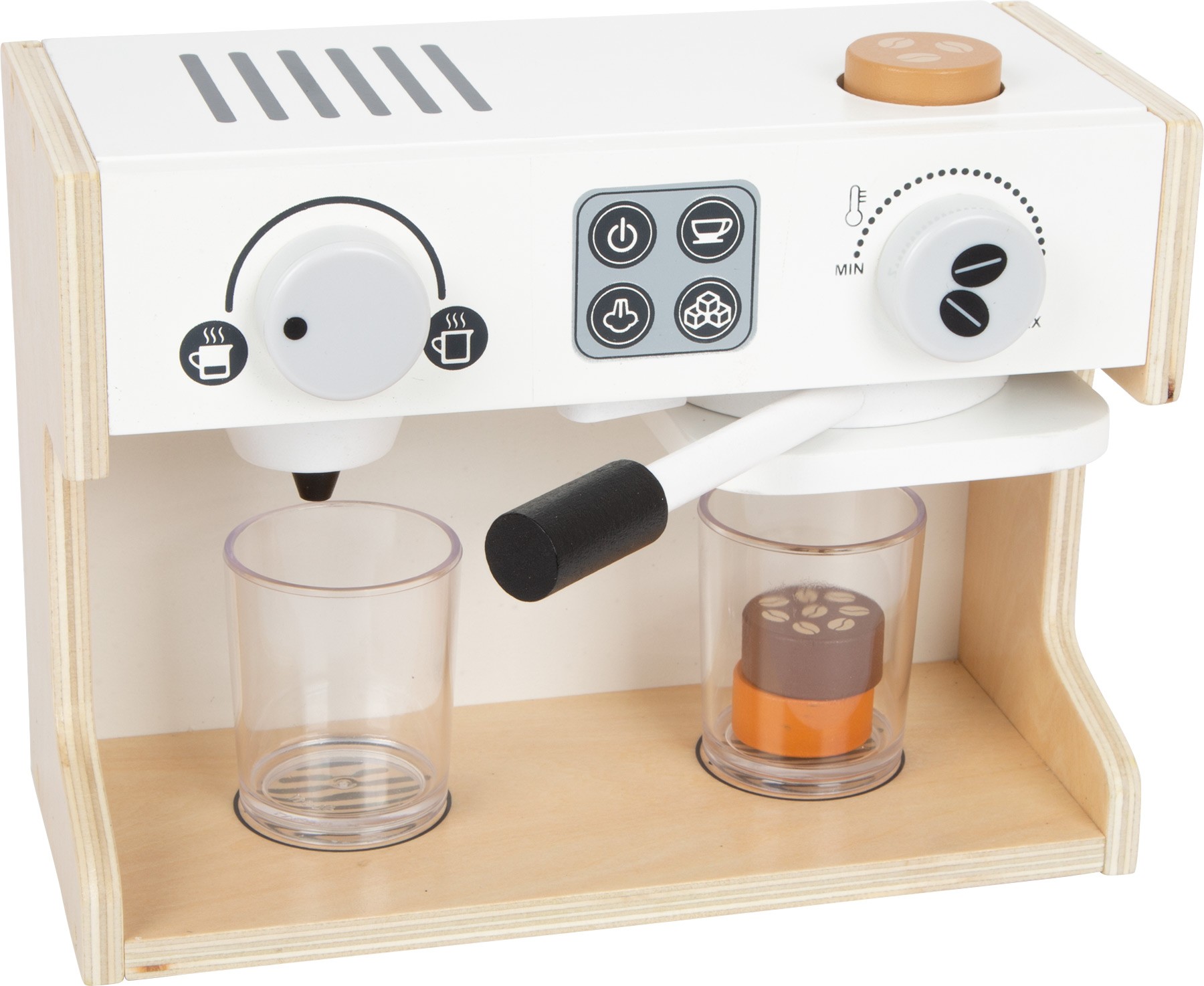Wooden Espresso Coffee Maker Kitchen Playset