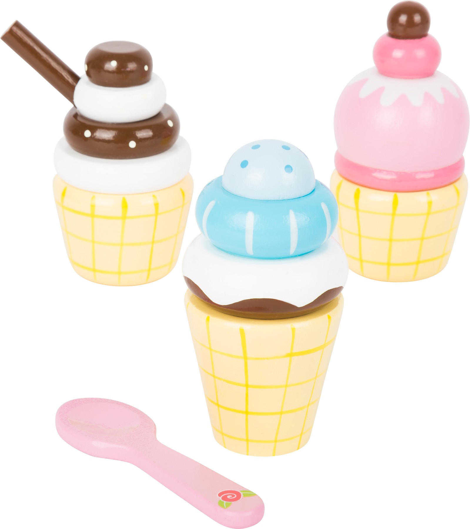 Blue Wooden Ice Cream Stand & Cones Playset - Medium - Vue 6