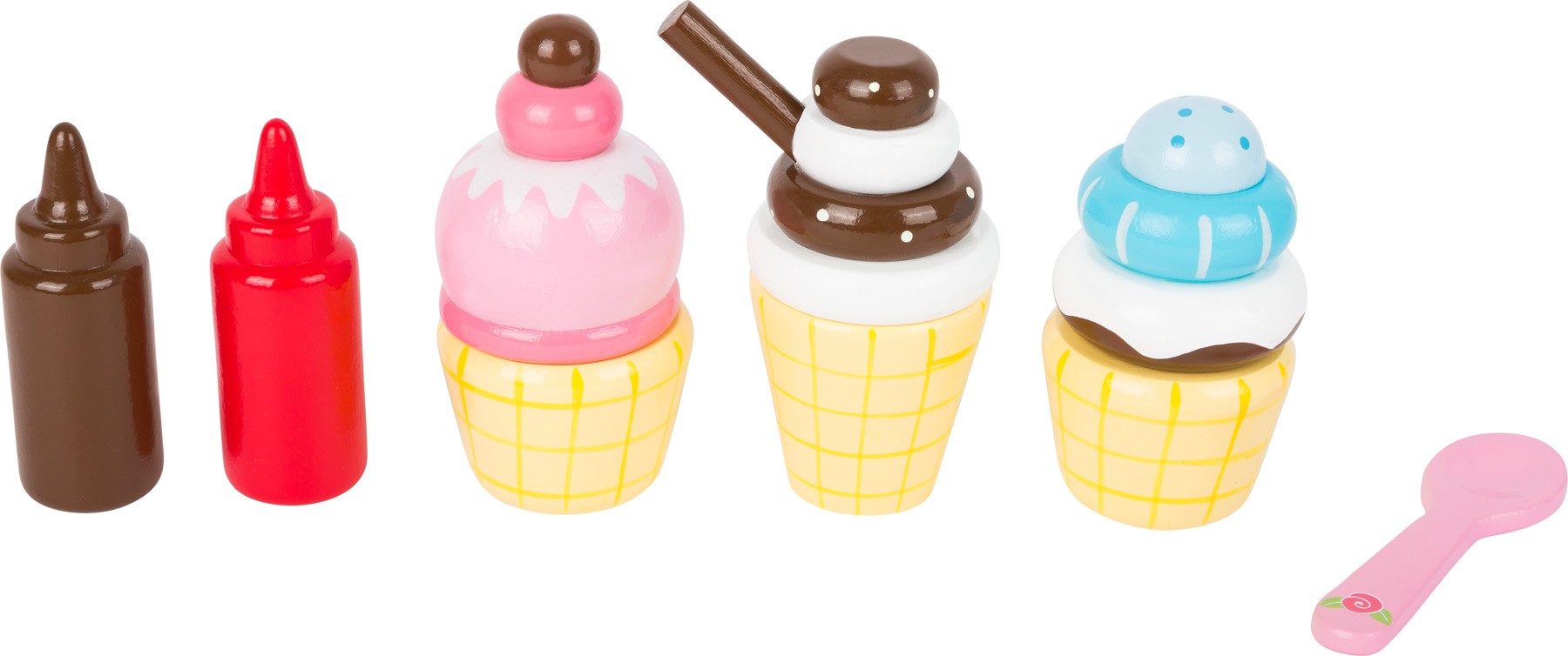 Blue Wooden Ice Cream Stand & Cones Playset - Medium - Vue 4
