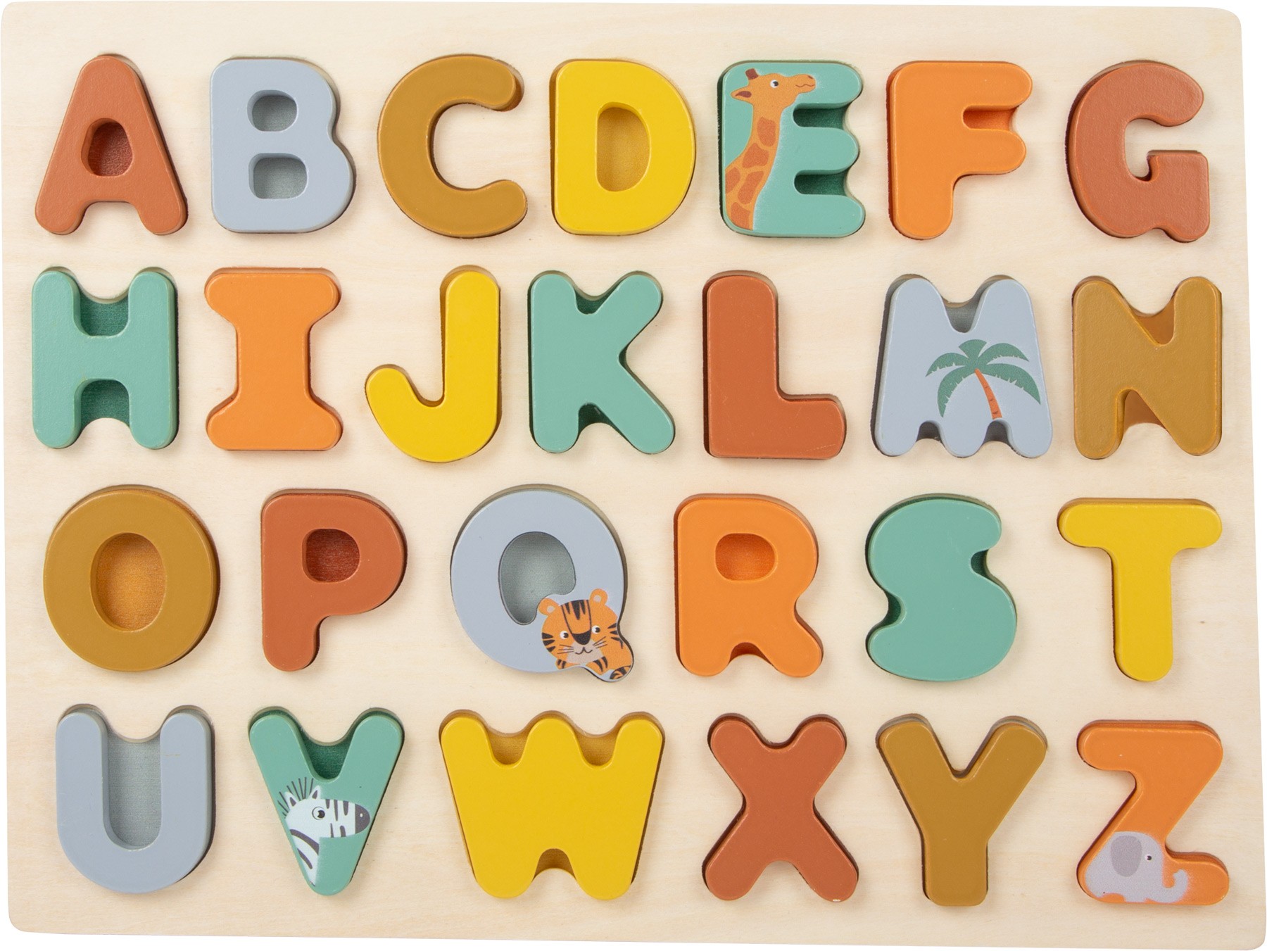 Safari Wooden Alphabet Inset Puzzle - Vue 2