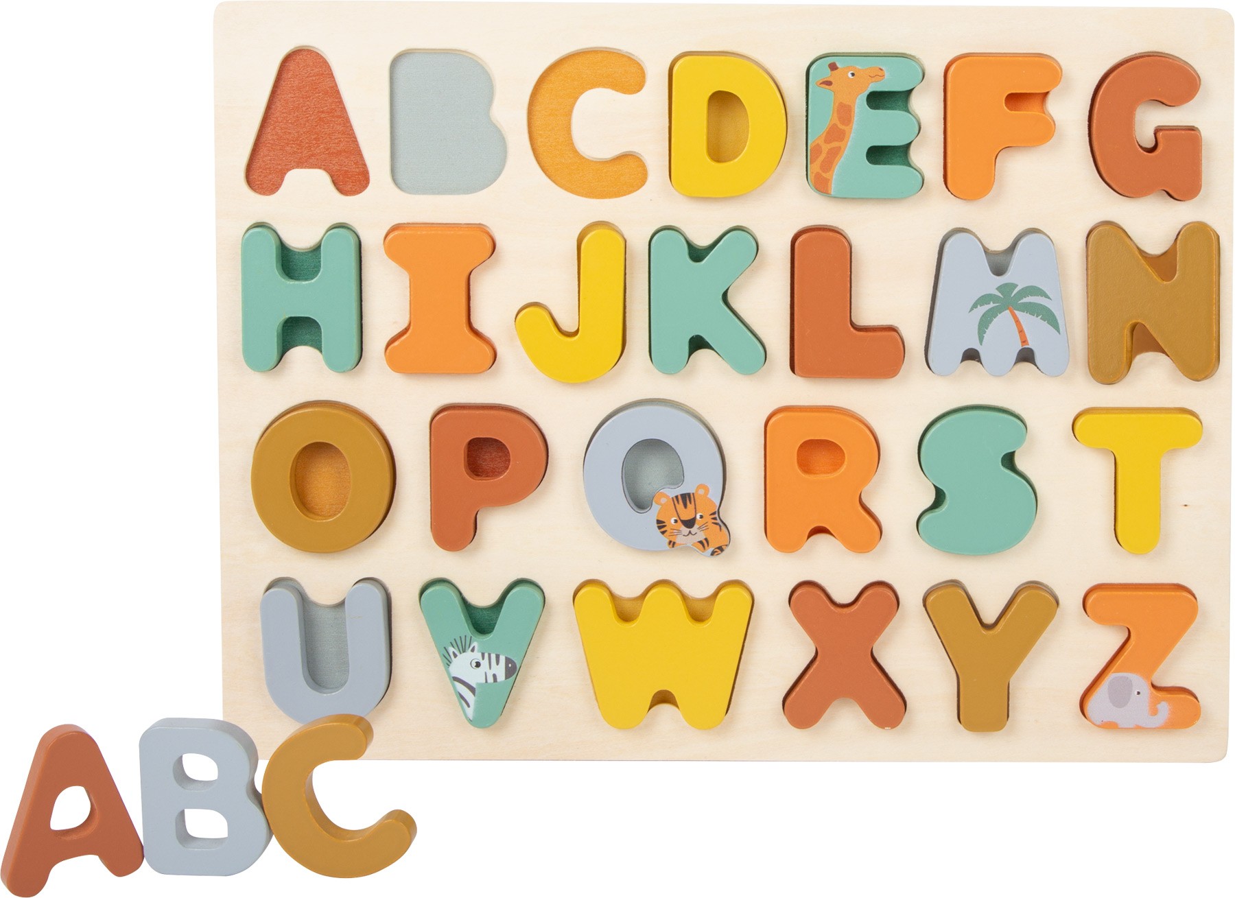 Safari Wooden Alphabet Inset Puzzle - Vue 4
