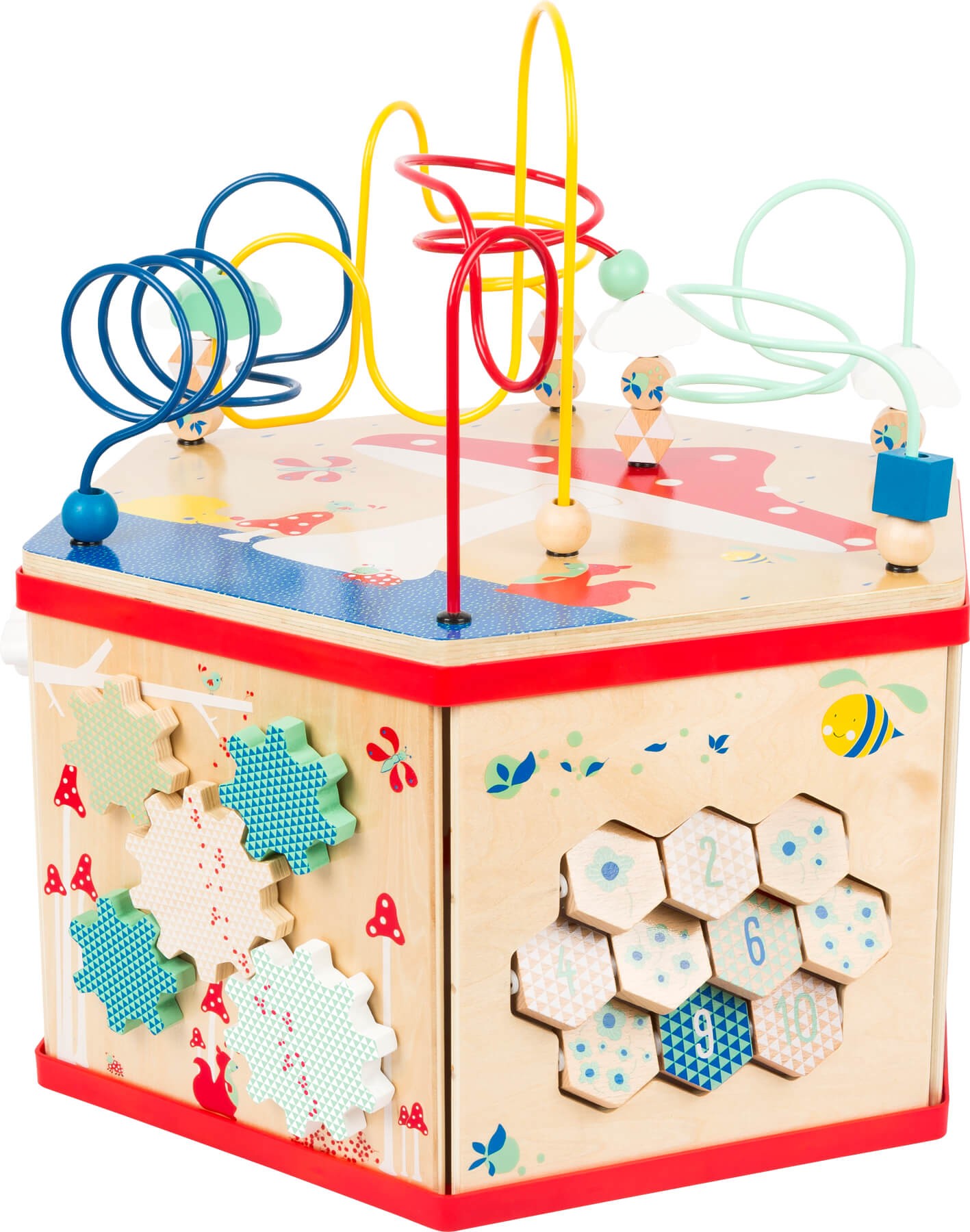 Deluxe Farm Wooden XL Activity Cube & Stool - Vue 2