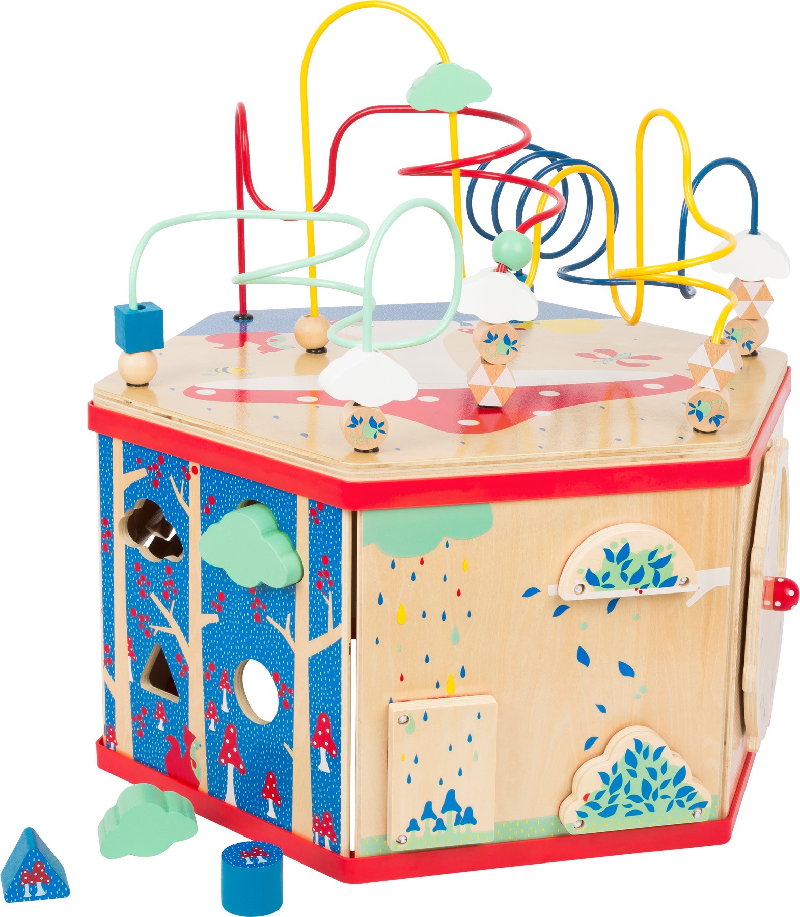 Deluxe Farm Wooden XL Activity Cube & Stool - Vue 20