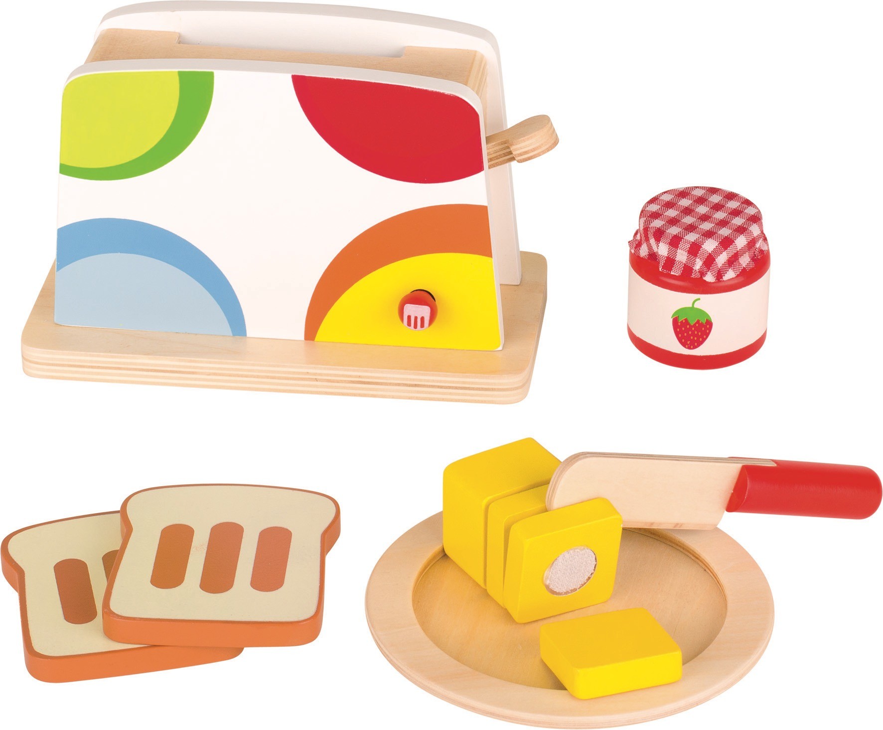 Wooden Pop-Up Toaster & Breakfast Play Set
