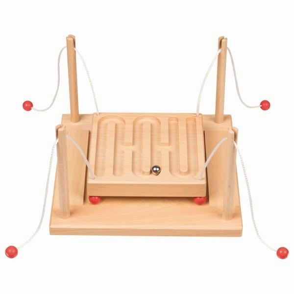 Double-Sided Wooden Ball Maze Game