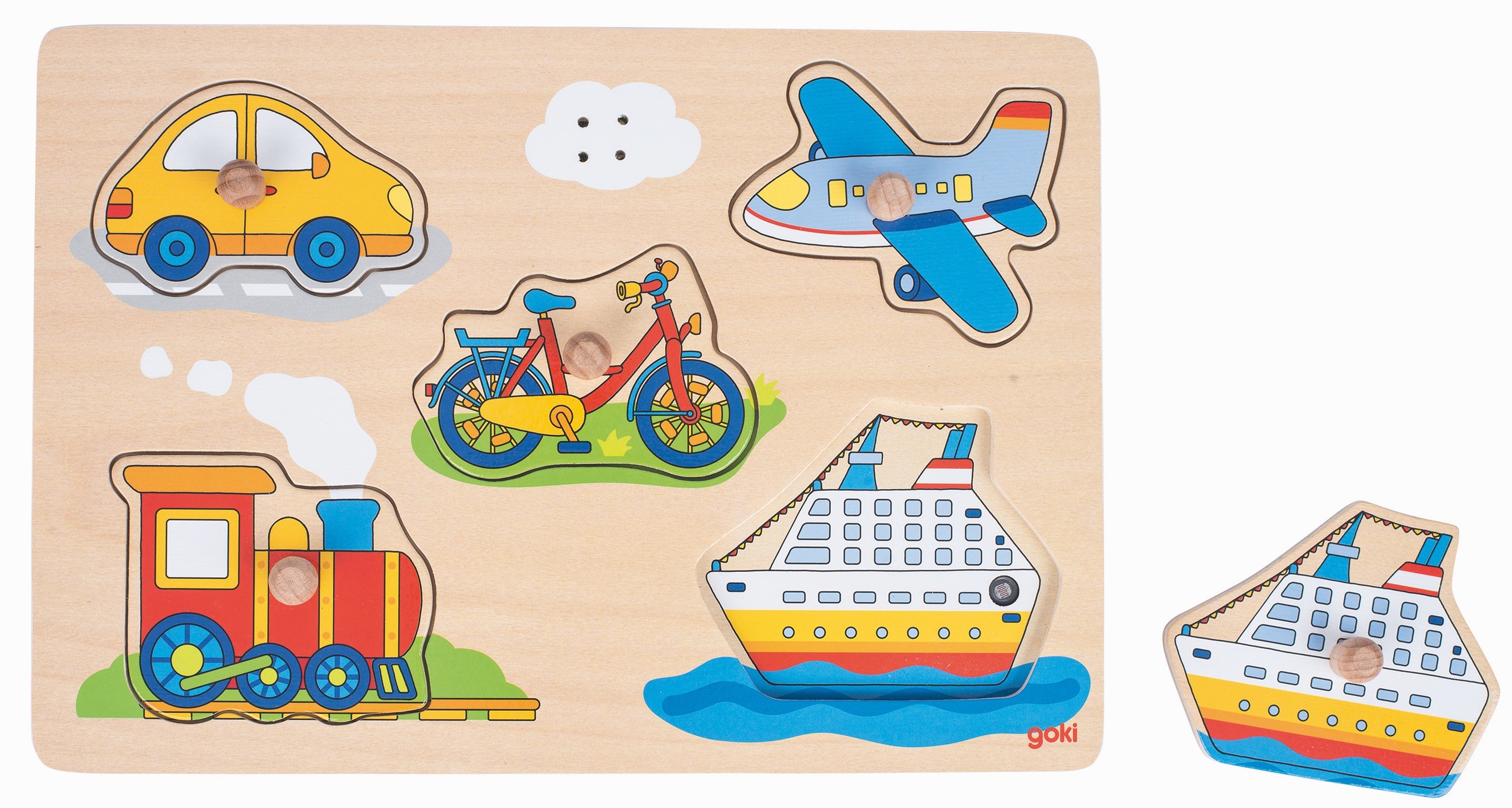 Safari Musical Animals Wooden Sound Peg Puzzle - Vue 2