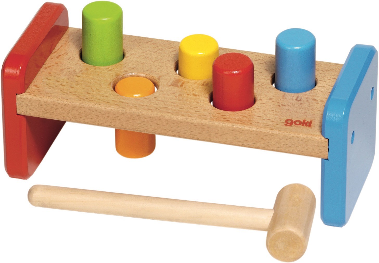 Colourful Wooden Pounding Bench with Mallet