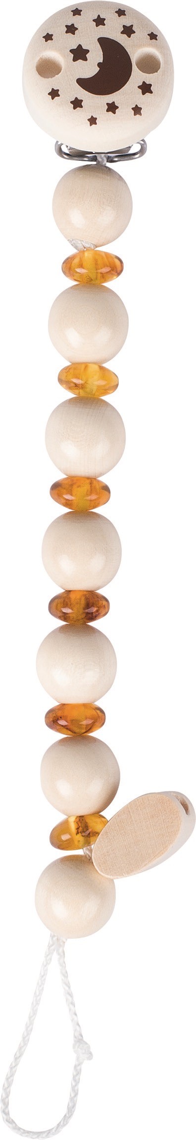 Natural Baltic Amber & Wood Dummy Clip