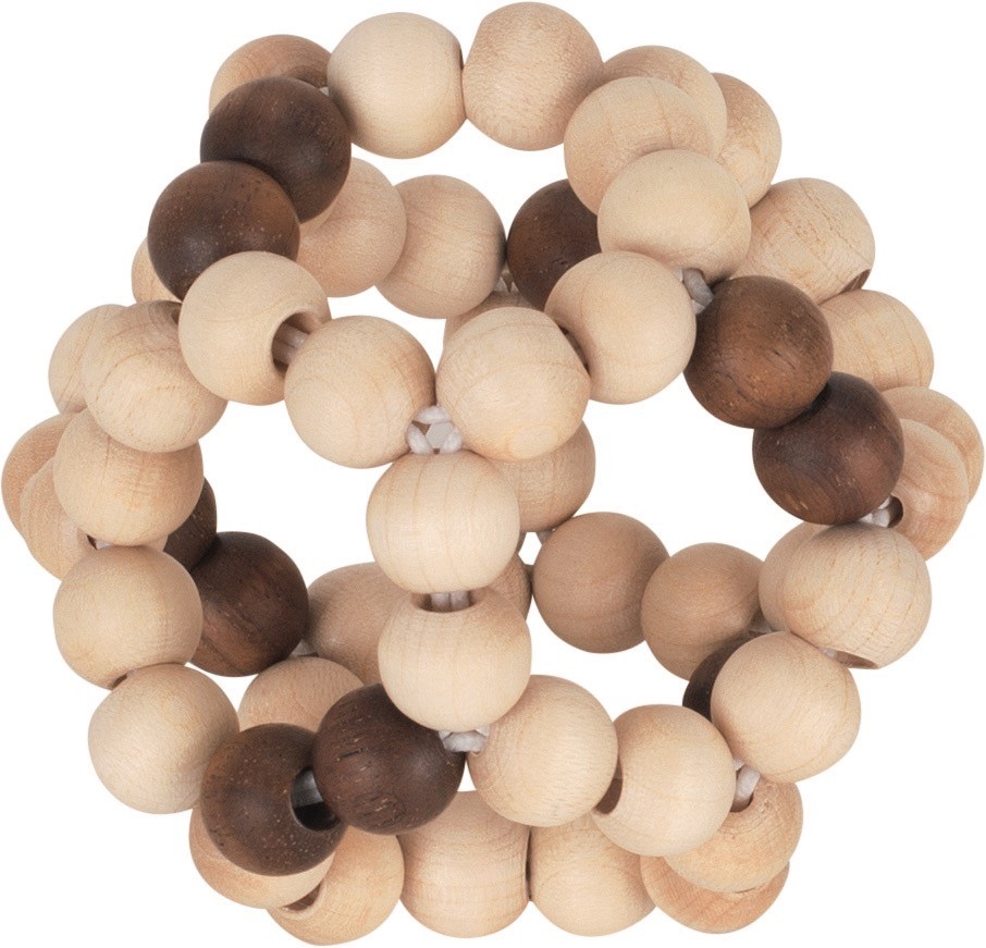 Flexible Wooden Clutching Ball Rattle