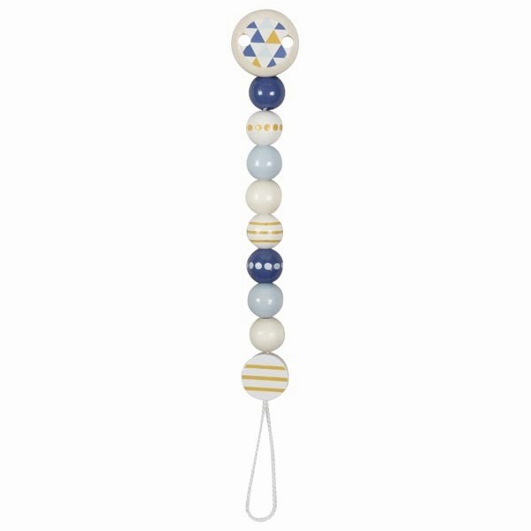 Scandinavian Navy & Mustard Wooden Dummy Clip