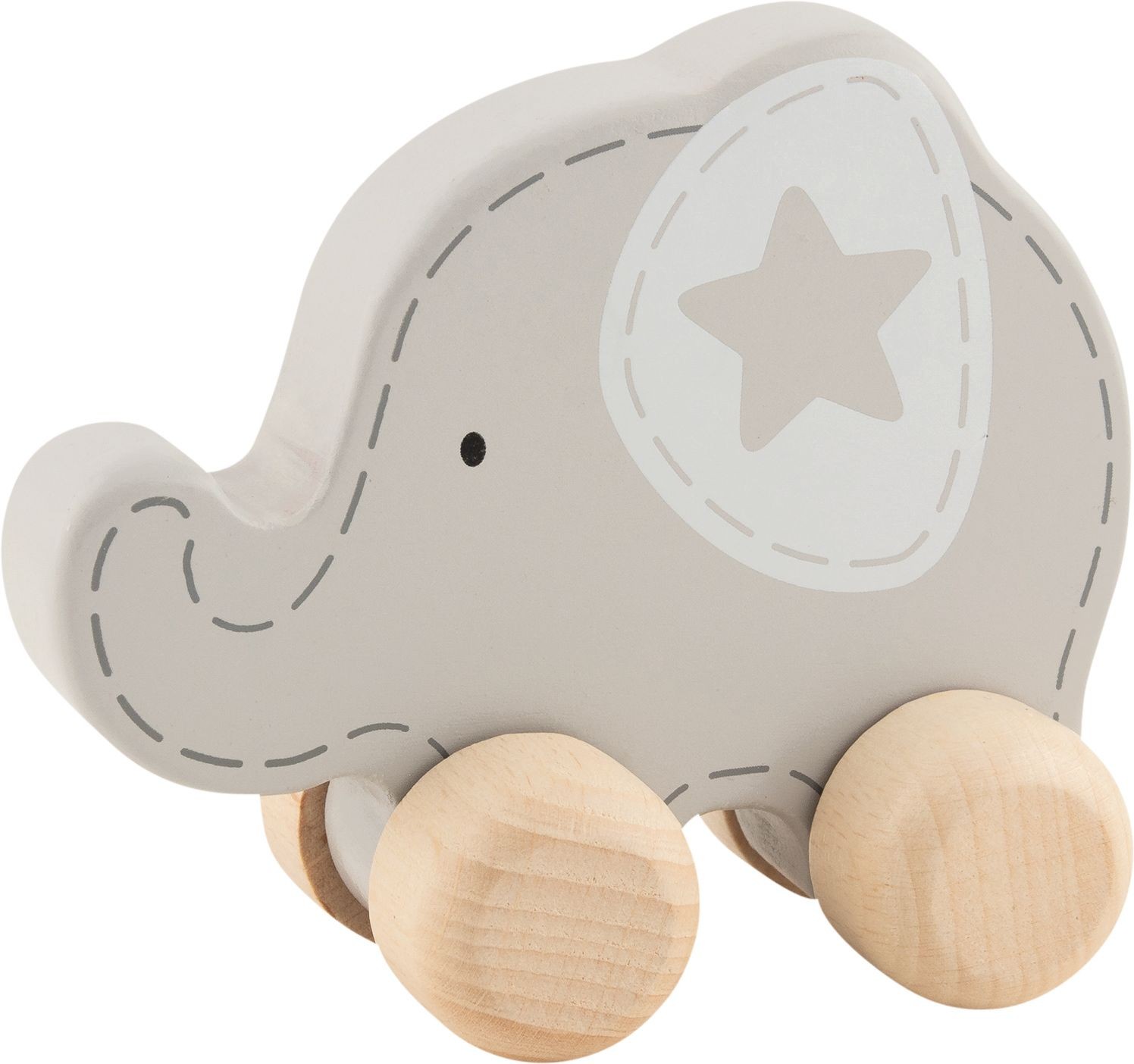 Wooden Push-Along Elephant