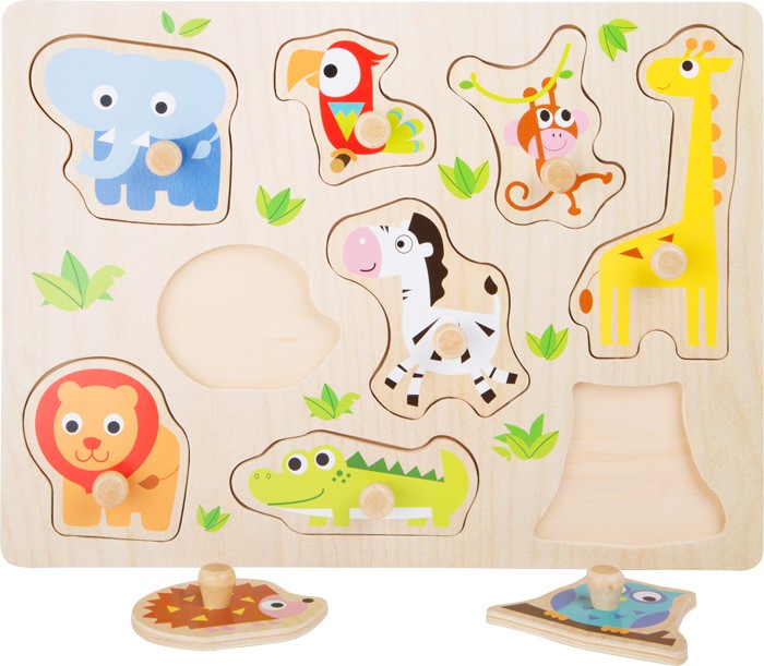 Toddler Wooden Inset Peg Puzzle - Learning Themes - Vue 25
