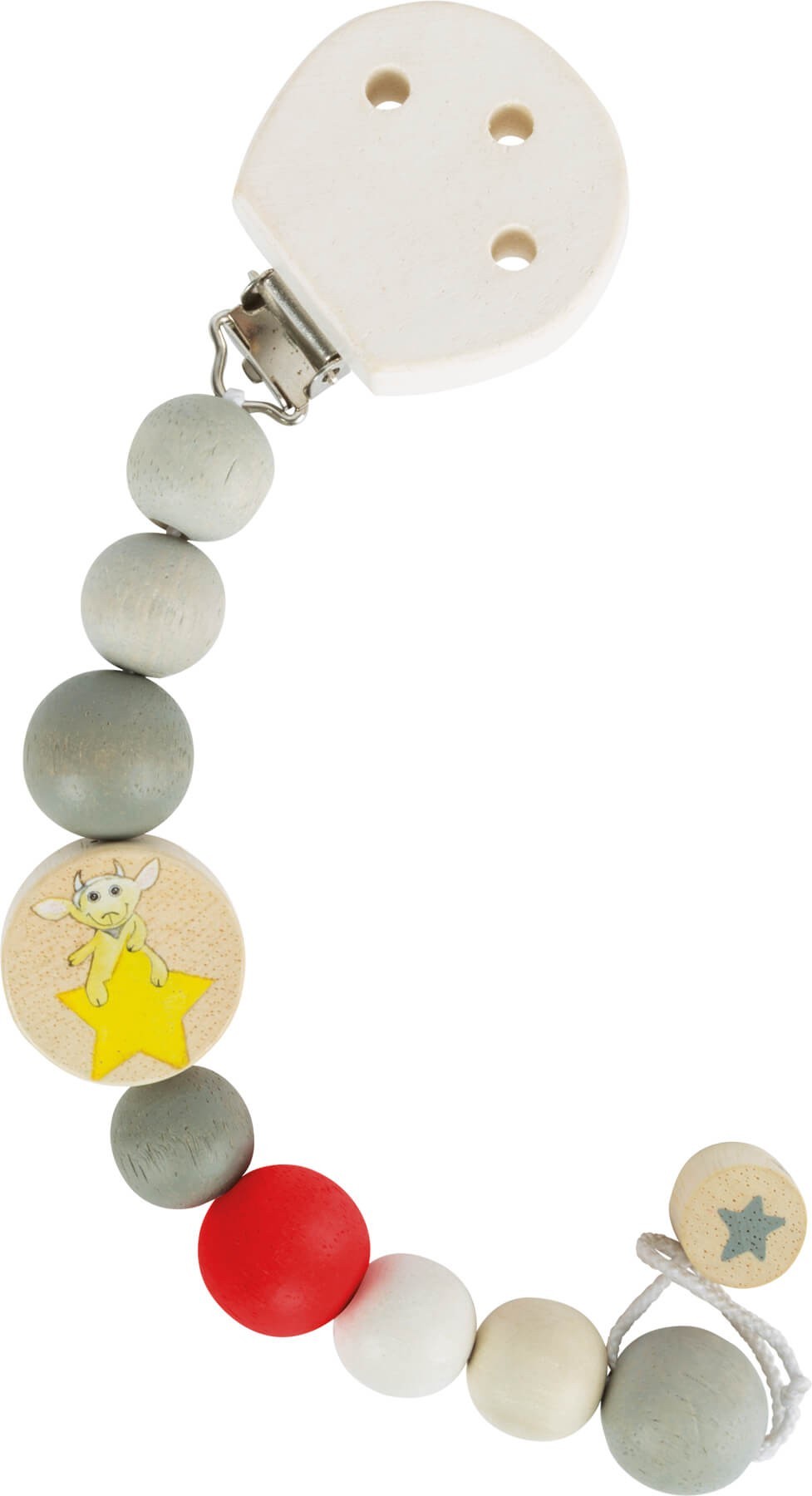 Wooden Sheep Dummy Clip & Soother Chain